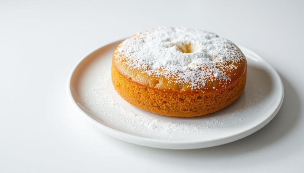 Mohnkuchen servieren auf weißem Porzellan